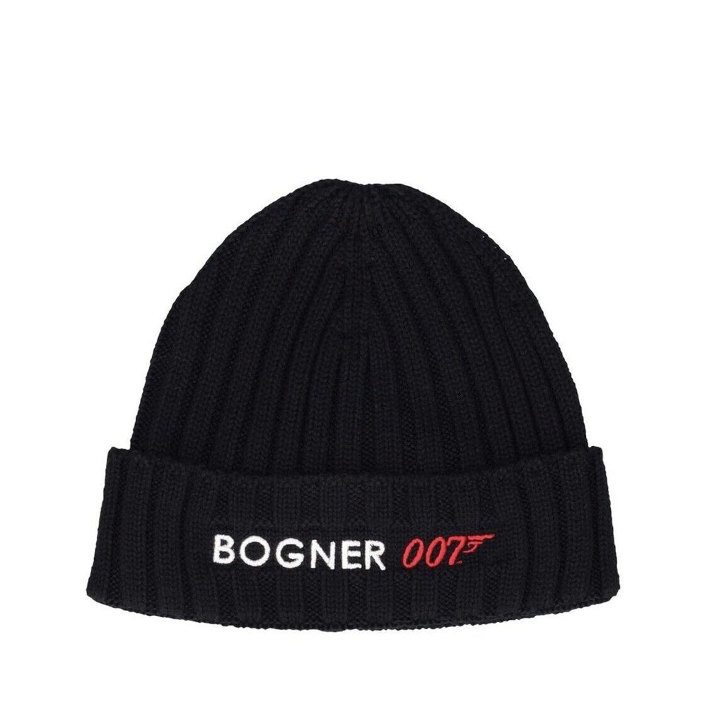 NEW Bogner Bosco Beanie Hat!  Black  Limited Edition 007 Collaboration  007 Logo